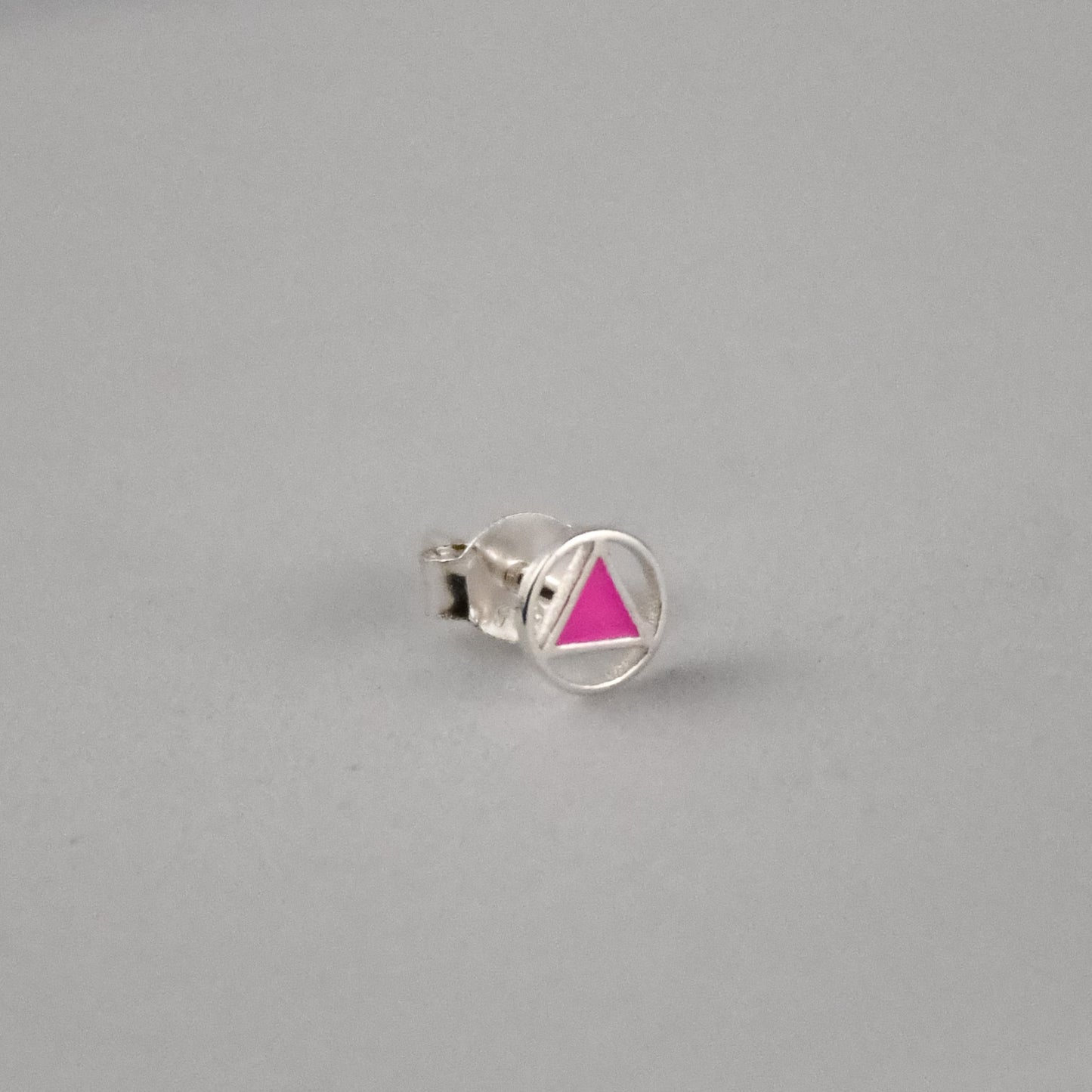 Pink Enamel Stud Earrings