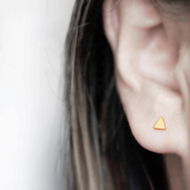 Mini Triangle Solid Stud Earrings