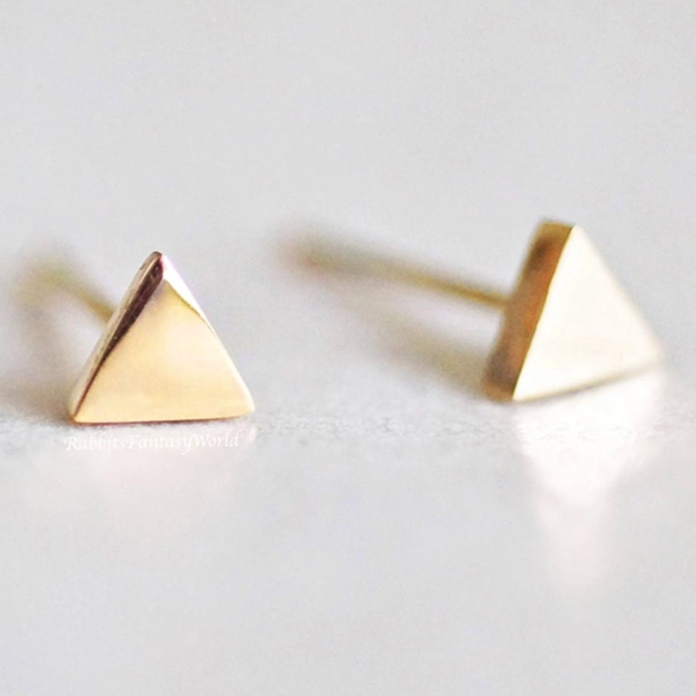 Mini Triangle Solid Stud Earrings